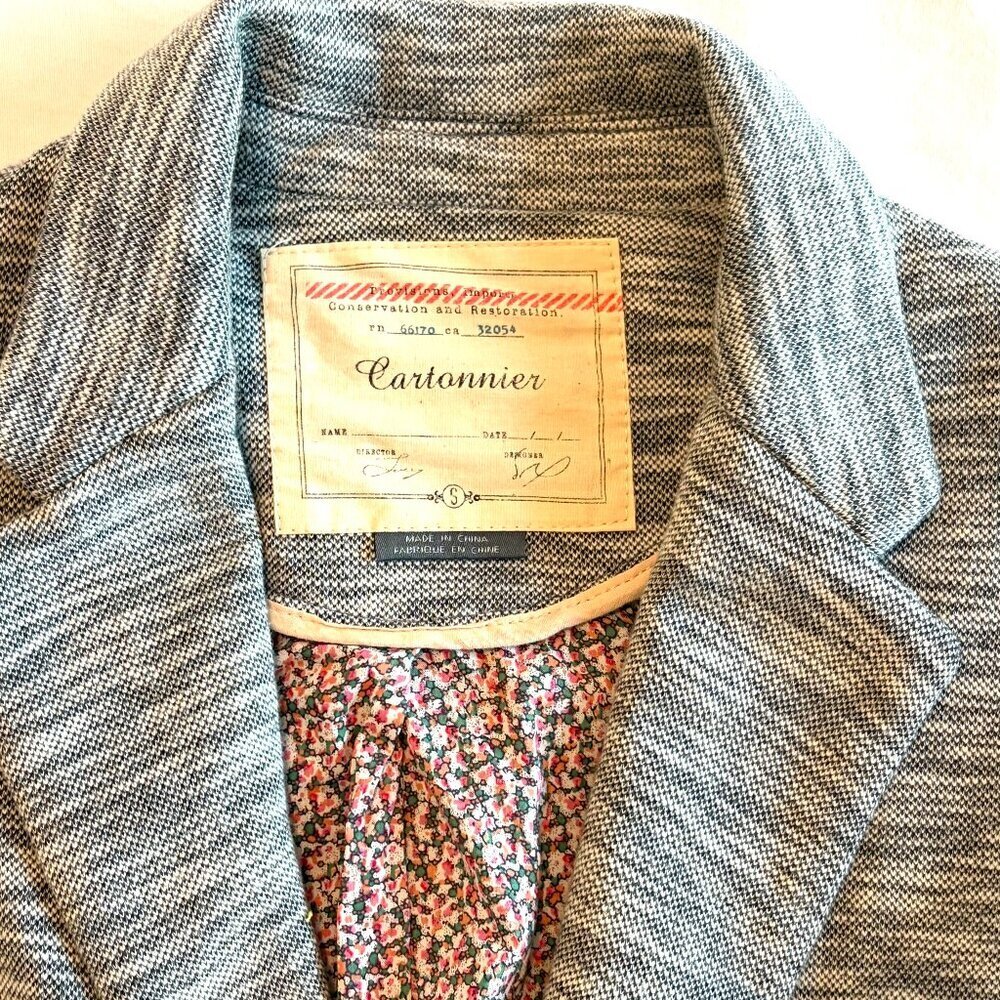 Anthropologie grey blazer Small polyester & cotton - Picture 5 of 10